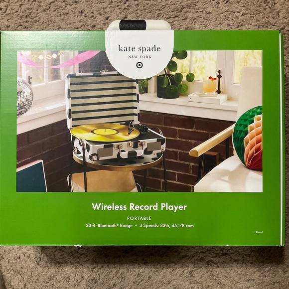 Polka Dot Portable Record Player Cream/Black - kate spade new york x Target - Picture 5 of 6